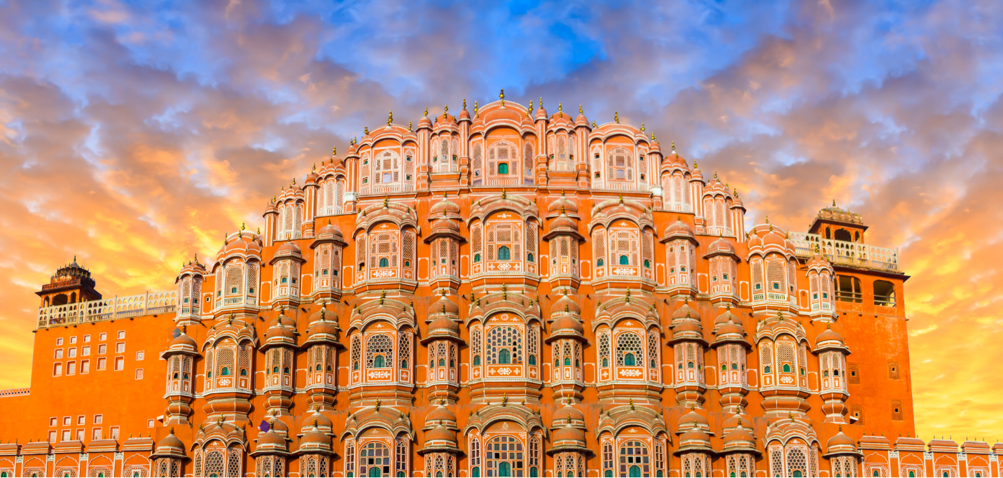 Hawa Mahal, el Palacio de los Vientos en Jaipur, Rajasthan, India