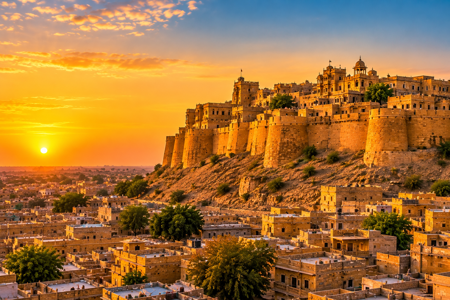 Fortaleza de Jaisalmer y ciudad dorada de Rajasthan, India