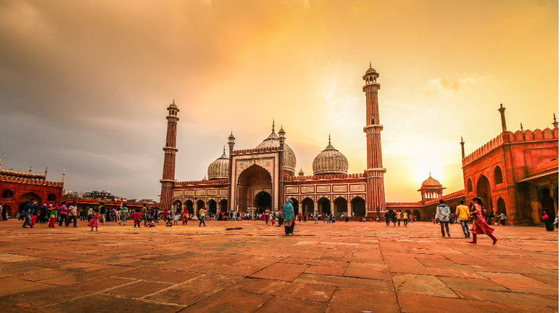 Jama Masjid en Old Delhi, una de las mezquitas históricas más emblemáticas de la ciudad