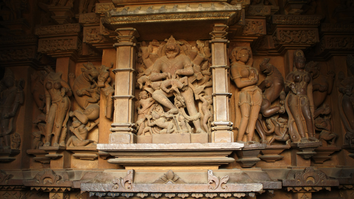 Templo Kandariya Mahadeva en Khajuraho, Madhya Pradesh, India