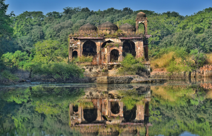 Fuerte de Ranthambore en Rajasthan, antigua fortaleza histórica situada dentro del Parque Nacional de Ranthambore.