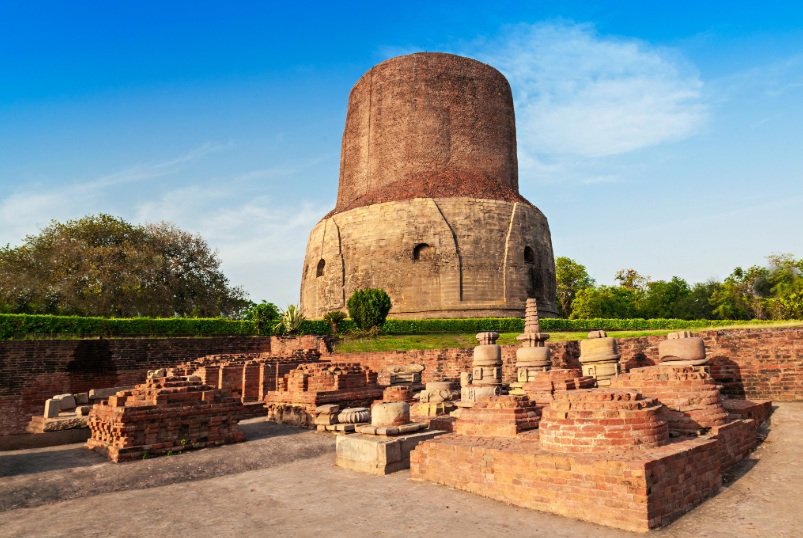 Sarnath, importante lugar budista cerca de Varanasi, India