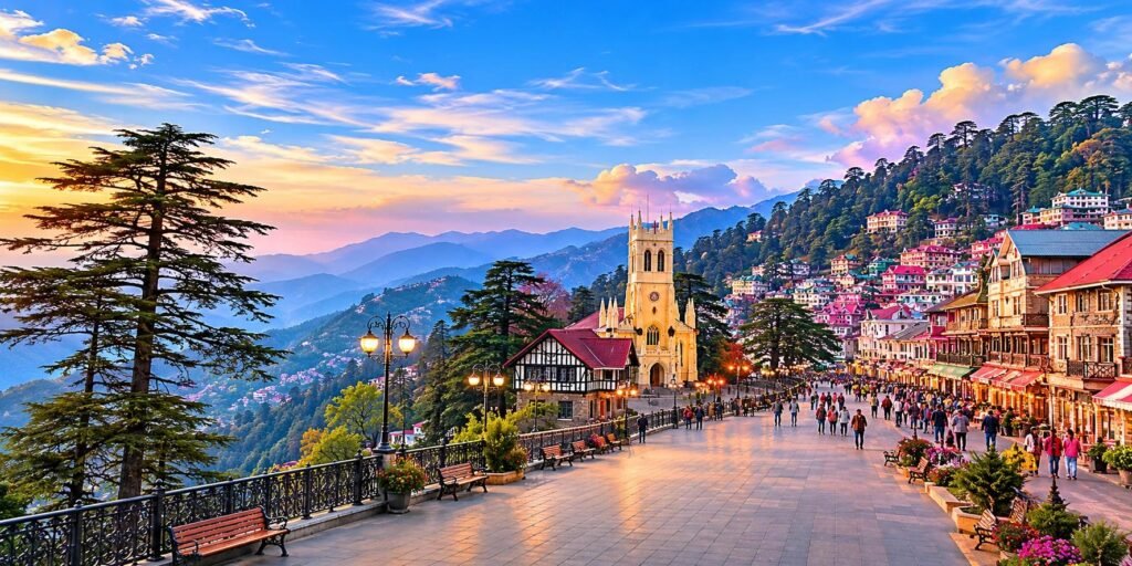 Mall road, shimla, Himachal Pradesh, India